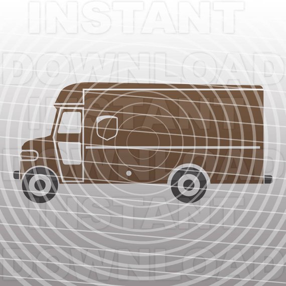 570x570 Ups Delivery Truck Svg File Ups Truck Svg File Etsy