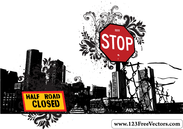 600x425 Urban Building Vector Design By 123freevectors