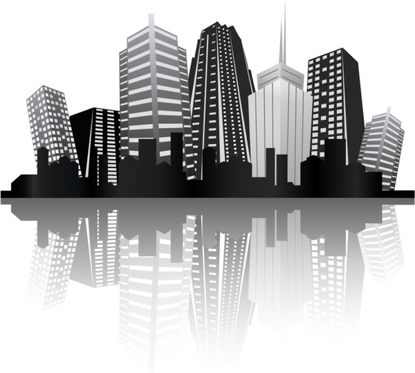 600x539 Cool Urban Silhouette Vector Free Vector In Encapsulated
