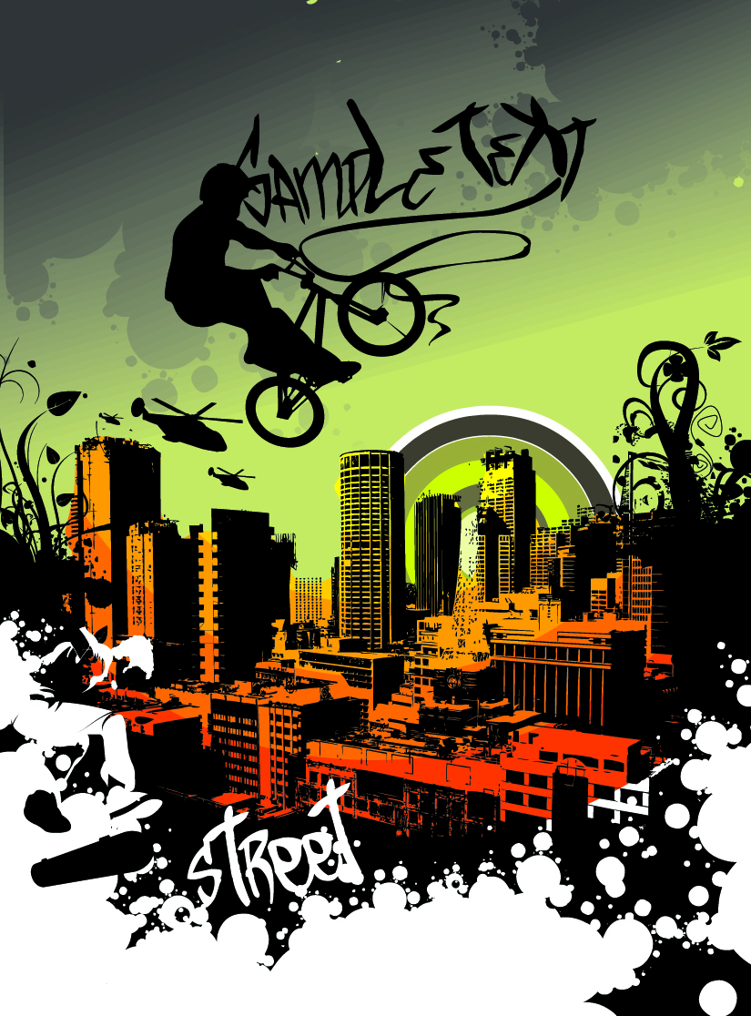 825x1116 Elements Of The Trend And Urban Silhouette 01 Vector Free Vector