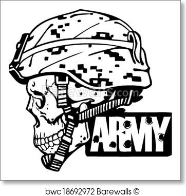 362x382 Art Print Of Us Army Military Design