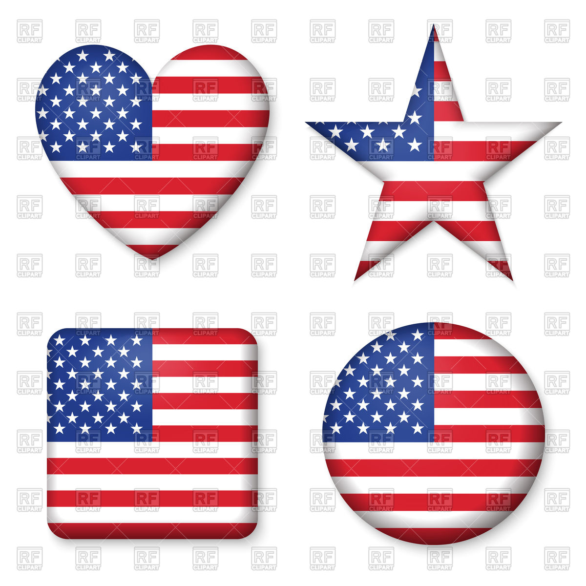 1200x1200 Set Of Figures With Usa Flag