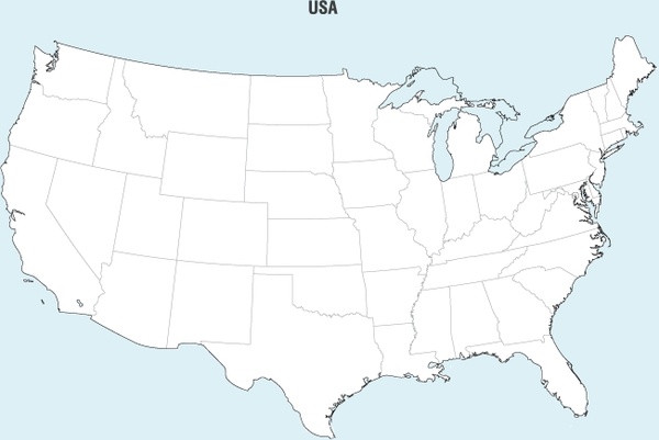 600x401 United States Map Vector Free Vector In Adobe Illustrator Ai ( .ai