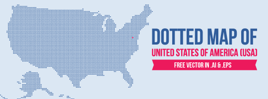 540x200 Dotted Usa Map Vector (Ai, Eps)