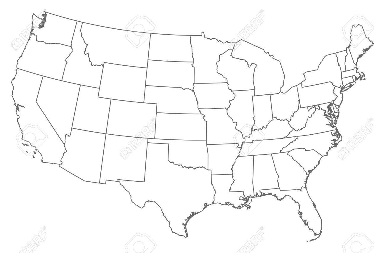 1300x855 Us Map Vector Art