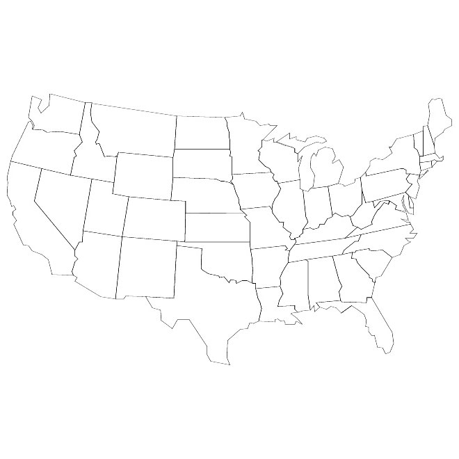 660x660 Usa Map Outline Vector Art