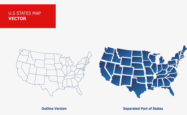 650x400 Vector Usa Map Illustration, United States Map, Map, Vector Png