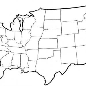 300x300 Photostock Vector Black Usa Map Vector Illustration Simple Flat