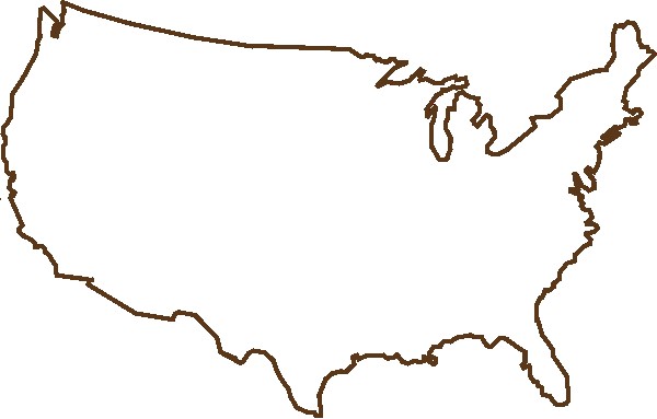 600x383 America Outline Png On Usa Map Vector