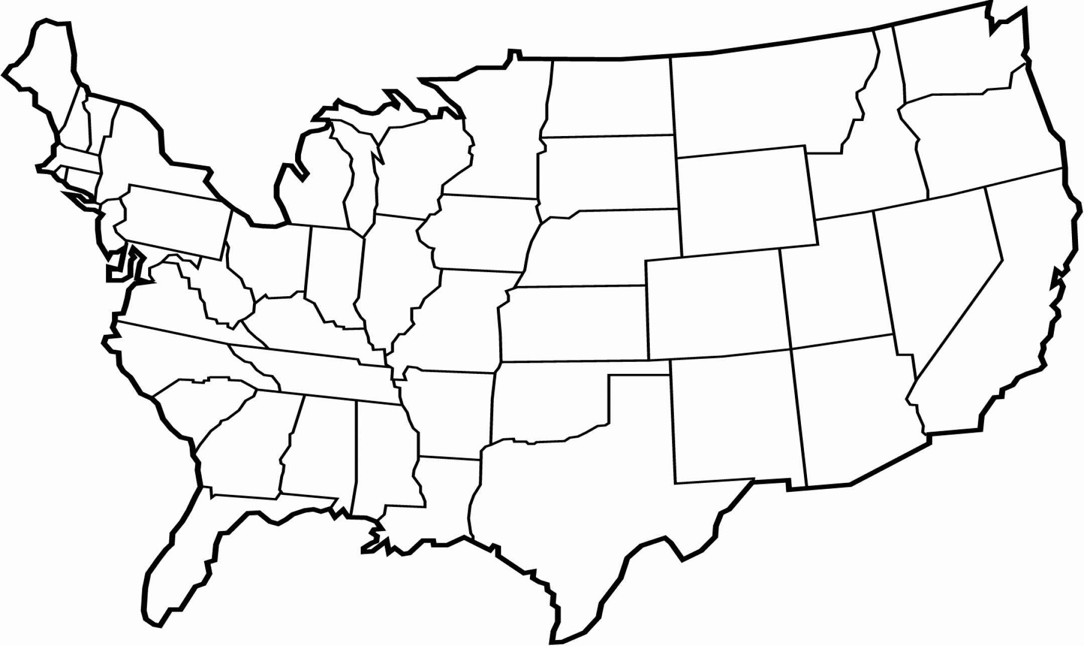 Us Map Vector Outline at GetDrawings | Free download
