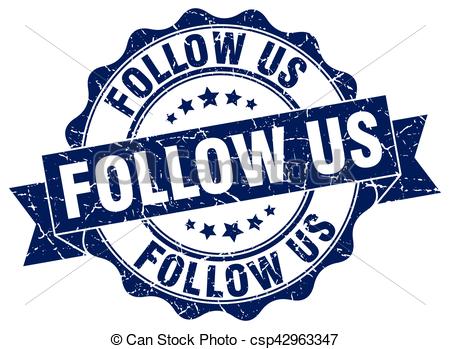 450x349 Follow Us Stamp. Sign. Seal Eps Vector