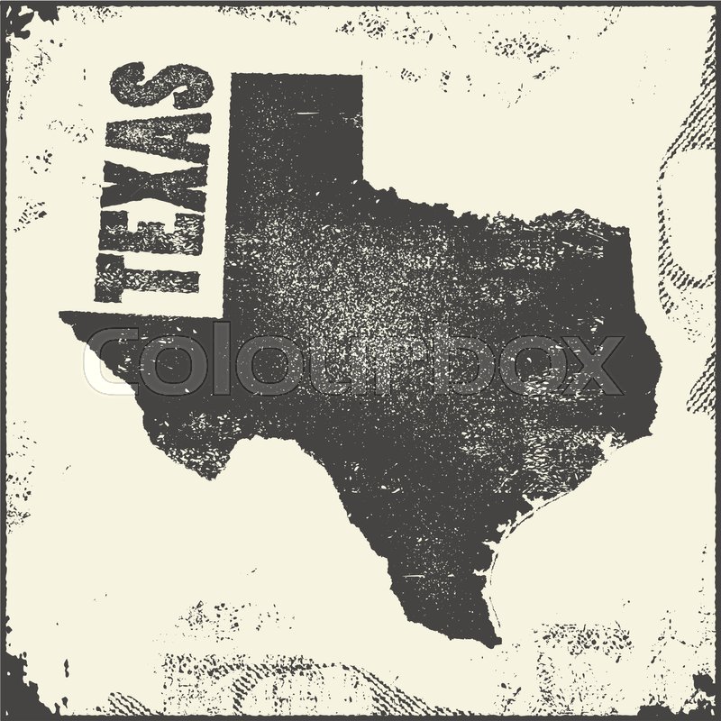 800x800 Texas Vector Map Stamp. Retro Distressed Insignia With Us State