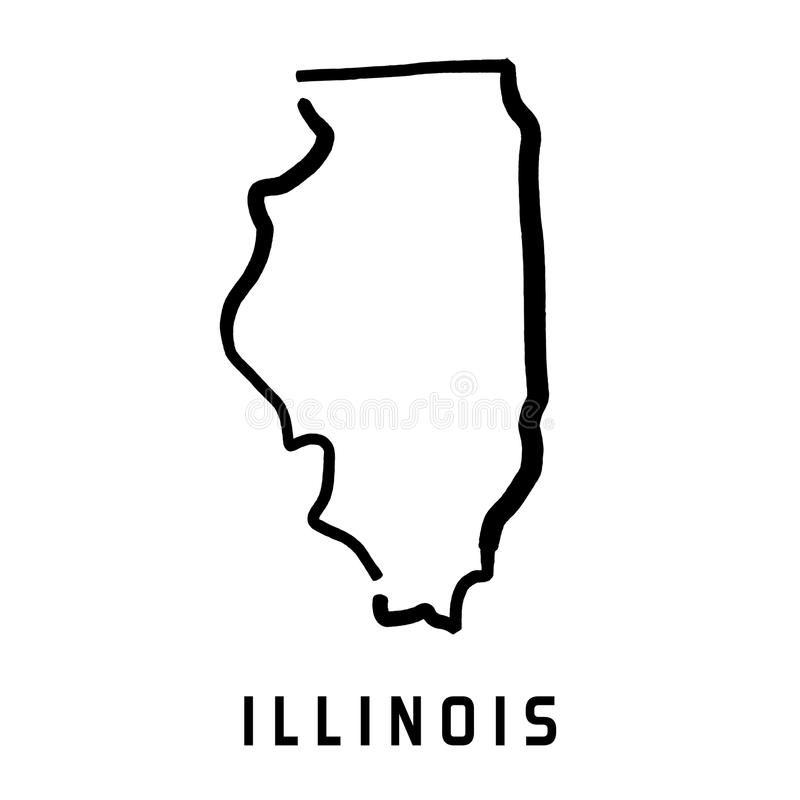 800x800 Us State Map Vector Illinois Shape Stock Vector Illustration Of