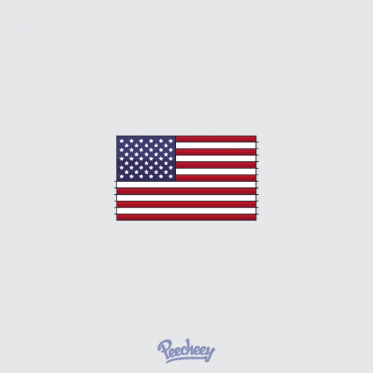 768x768 American Flag Icon Line Design