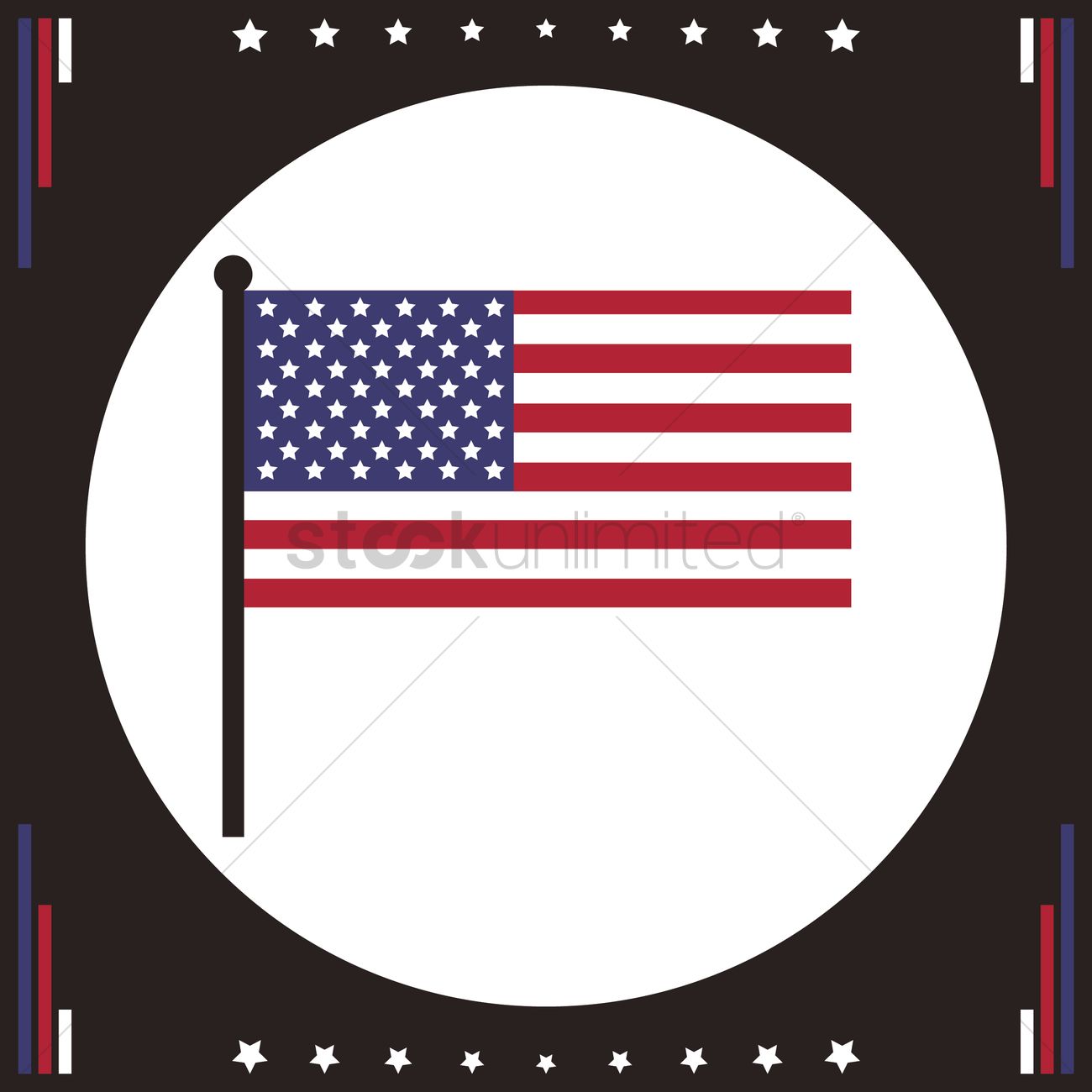 1300x1300 Usa Flag Icon Vector Image