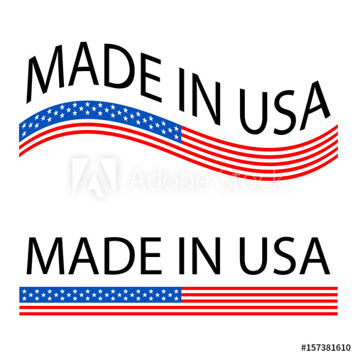 500x500 Made In Usa Flag Icon Vector
