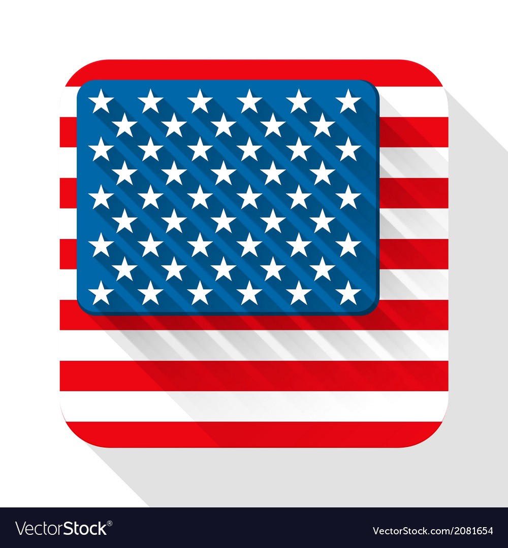 1000x1080 Simple Flat Icon Usa Flag Vector 2081654