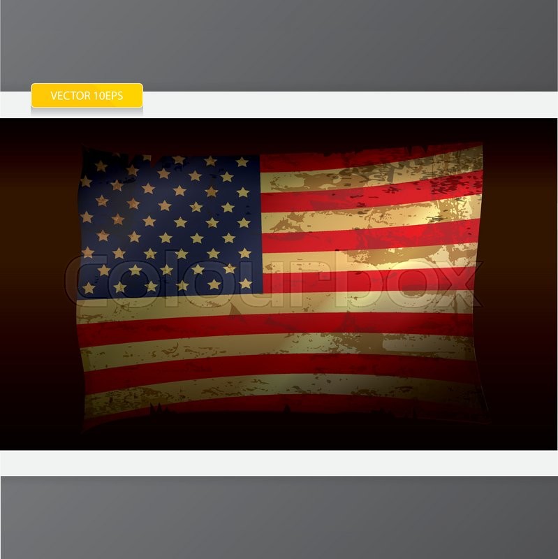 799x800 The United States Of America Grunge Old Vintage Flag. Vector Usa