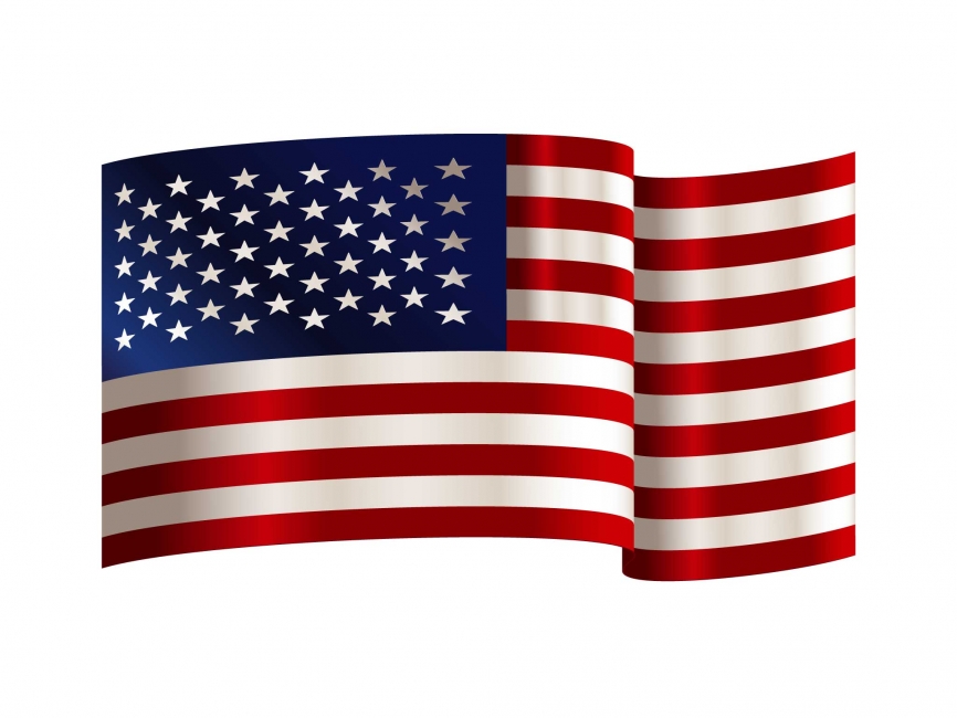 866x650 Usa Flag Vector File