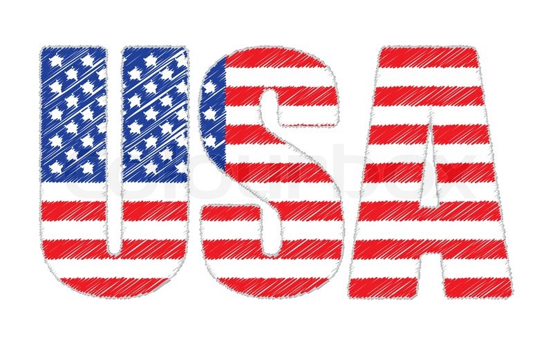 800x499 Usa Made Of Scribbled United States Flag Vector Illustration