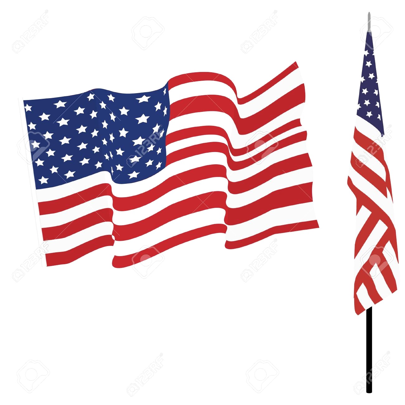 1300x1300 Usa Flag Vector