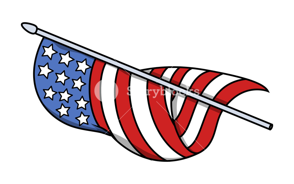 1000x628 Usa Flag Vector Royalty Free Stock Image