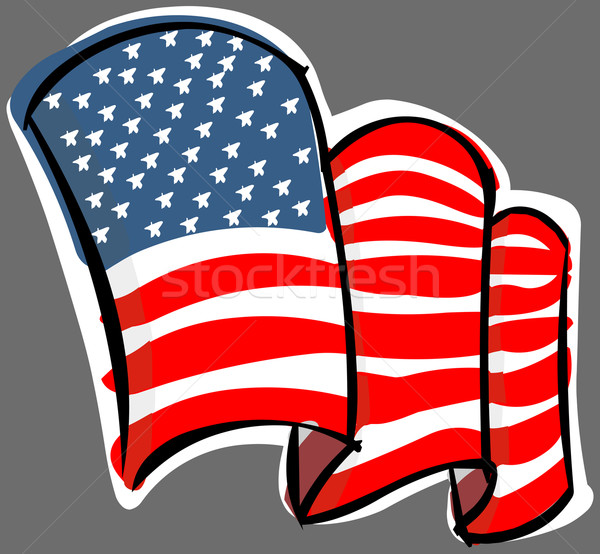 600x554 Cartoon Usa Flag Vector Illustration Renato Silveira (Renatorena