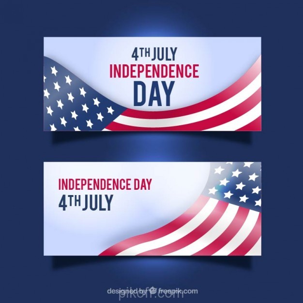 626x626 Ai] Banners With Usa Flag Vector Free Download