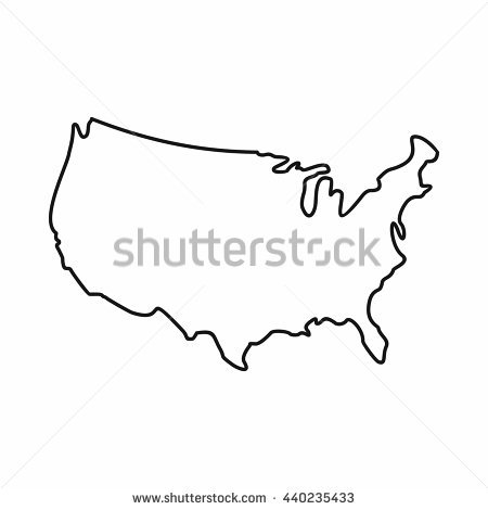 Usa Outline Vector at GetDrawings | Free download