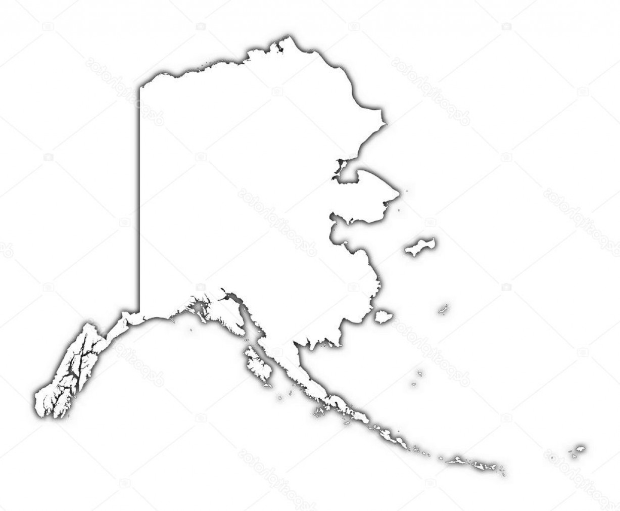 1227x1011 Alaska Map Outline Vector Shopatcloth