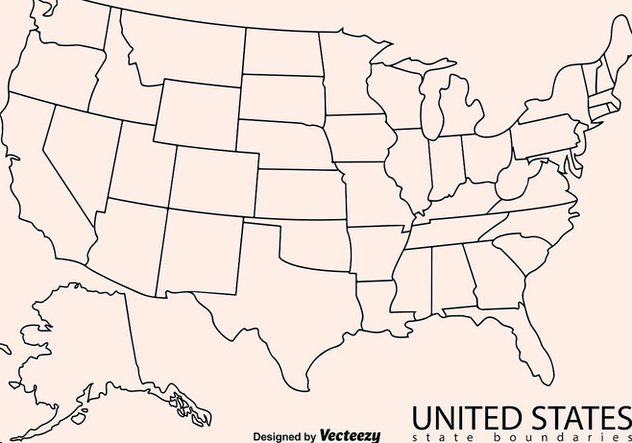 632x443 Blank Outline Map Of Usa Free Vector Download 386093 Cannypic