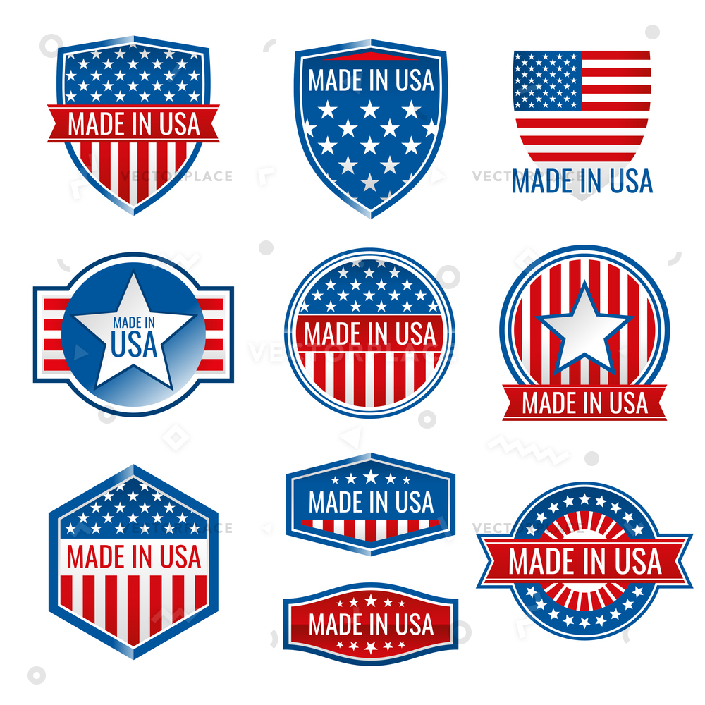 1000x1000 Made Usa Icons Icon American Product Vector Illustration 43956