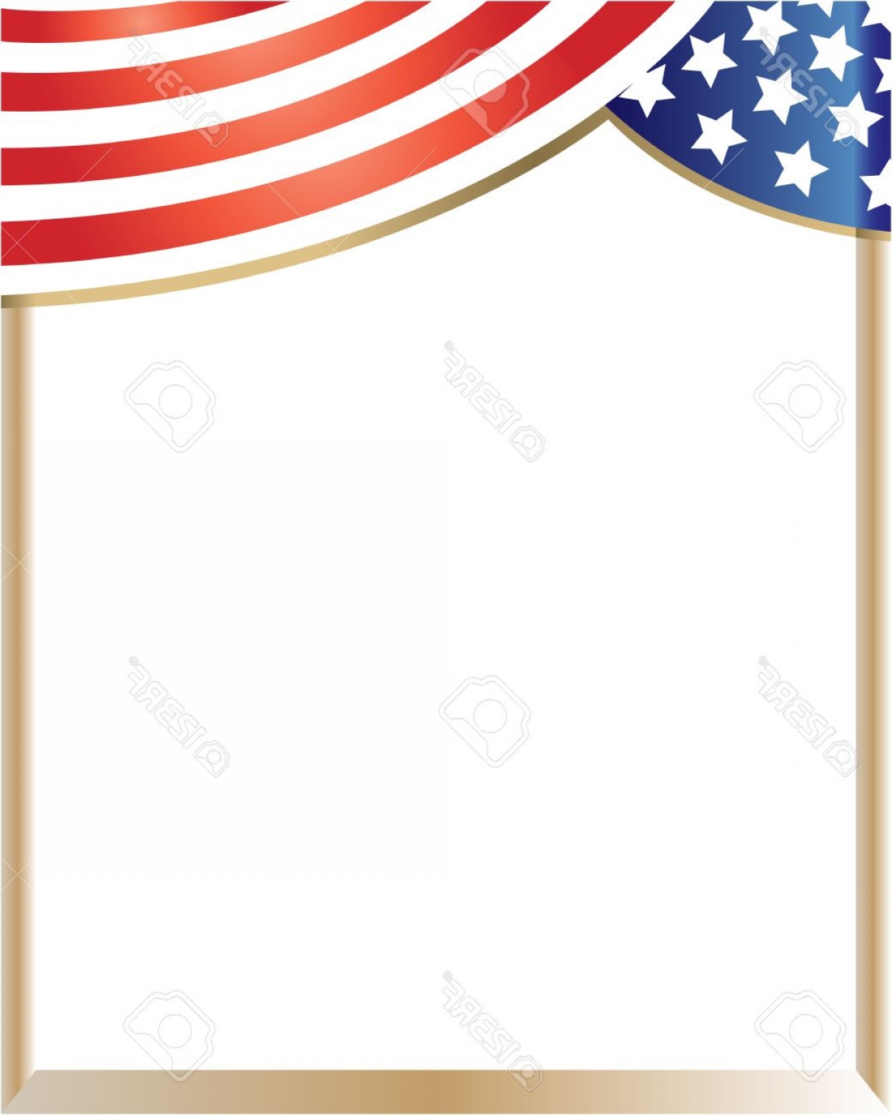 1248x1560 Photostock Vector Frame Wave With Usa Flag With Empty Space For