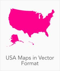 206x240 Usa Vector Maps In Adobe Illustrator And Powerpoint From Map Resources