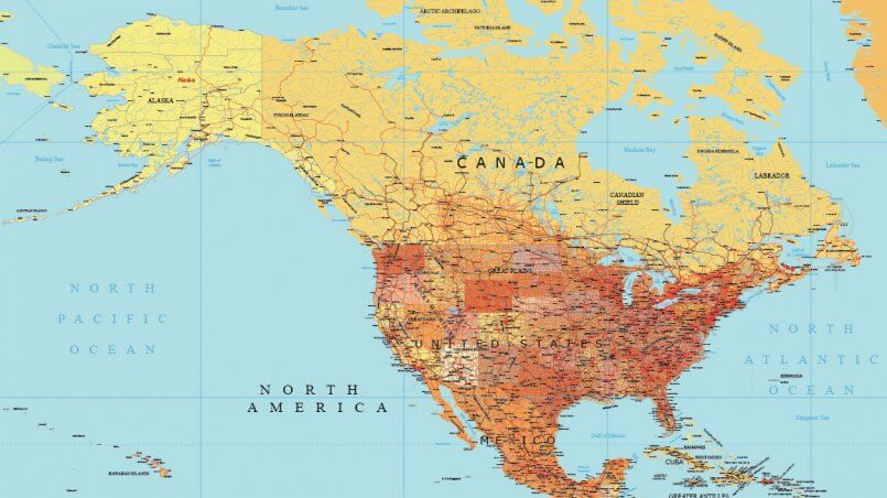 805x452 Usa Vector Map (Detailed Map Of The United States) Maptorian