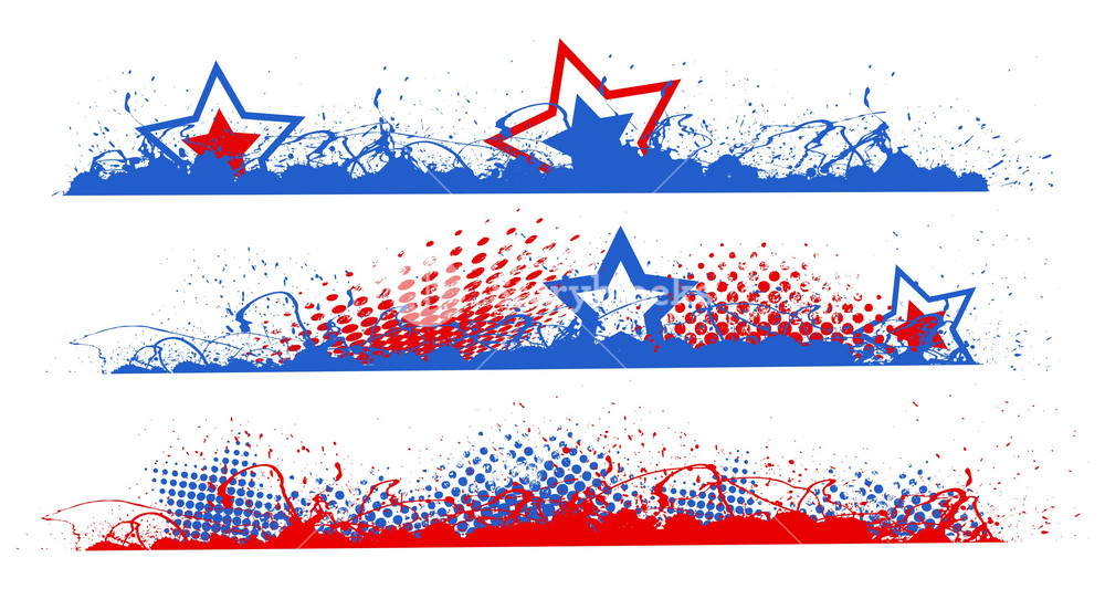 1000x533 Edge Border Patriotic Usa Theme Vector Royalty Free Stock Image