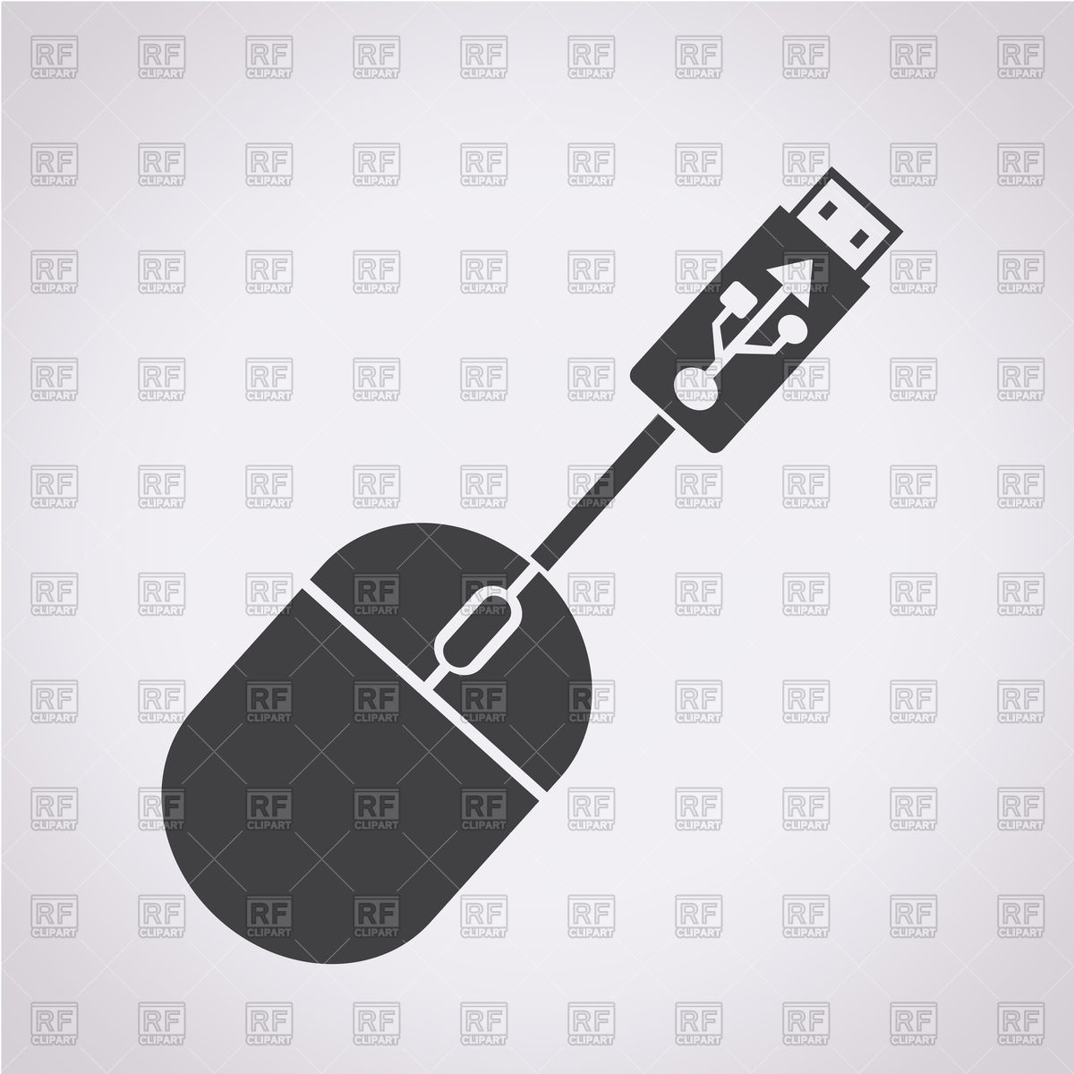 1200x1200 Usb Computer Mouse Icon Vector Image Vector Artwork Of