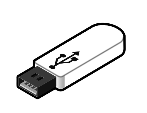 500x382 Usb Thumb Drive 3 Vector Illustration Public Domain Vectors