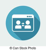 180x195 User Network Icon, Vector Illustration .