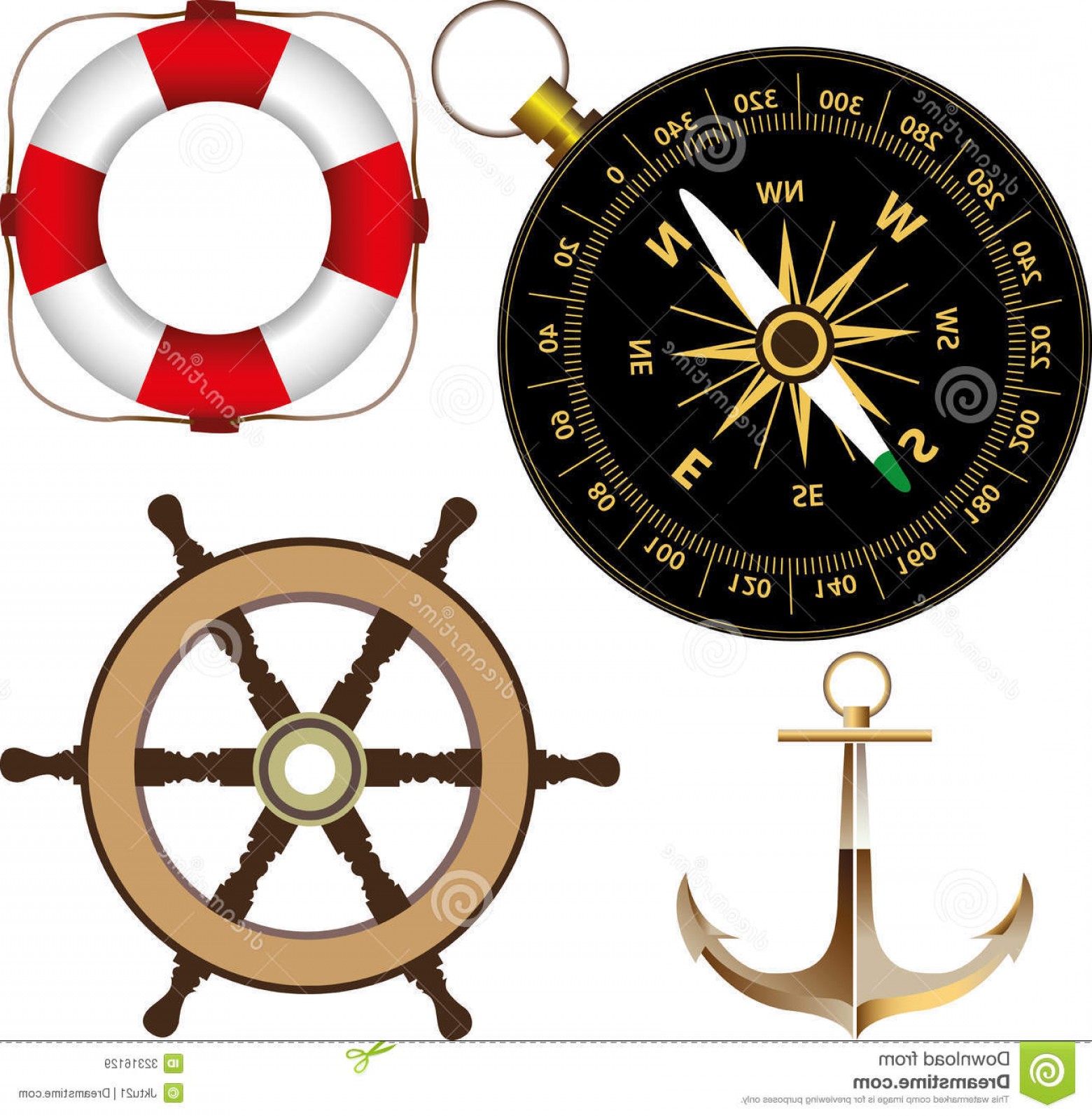 1560x1594 Royalty Free Stock Images Marine Accessories Vector Clip Art Image
