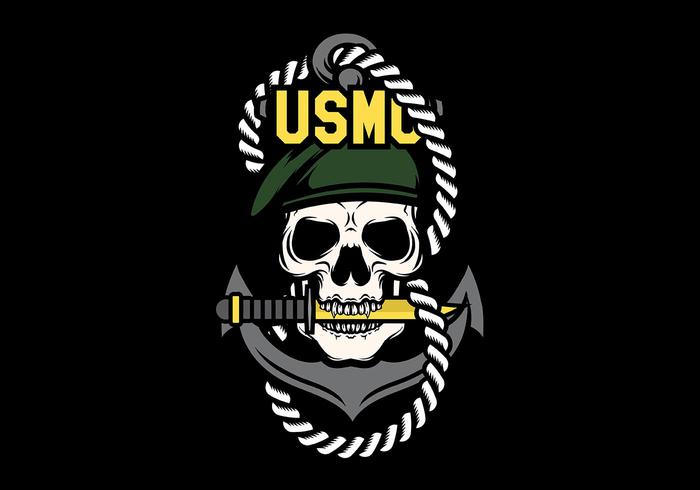 700x490 Usmc Skull Mascots Vector