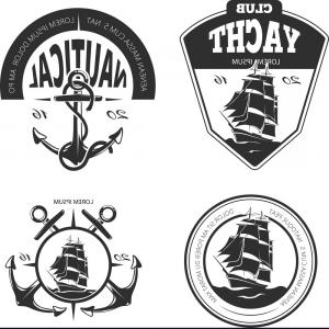 300x300 Vintage Nautical Logo Labels And Badges Vector Sohadacouri