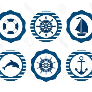 300x300 Photostock Vector Set Of Marine Symbols Vector Of Nautical And