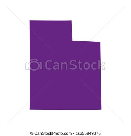 450x470 Map Of The U.s. State Of Utah.