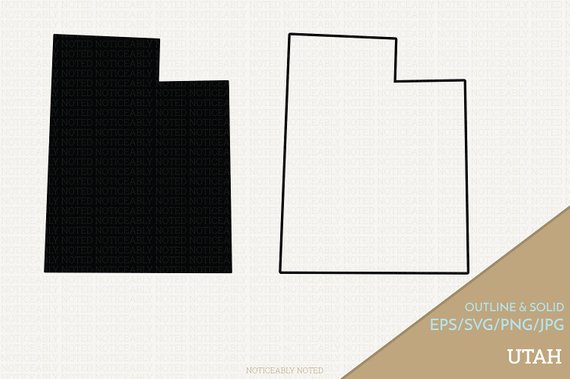 570x379 Utah Vector State Clipart Ut Clip Art Utah Svg State Png Etsy