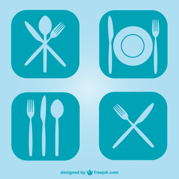 626x626 Kitchen Utensils Buttons Vector Free Download