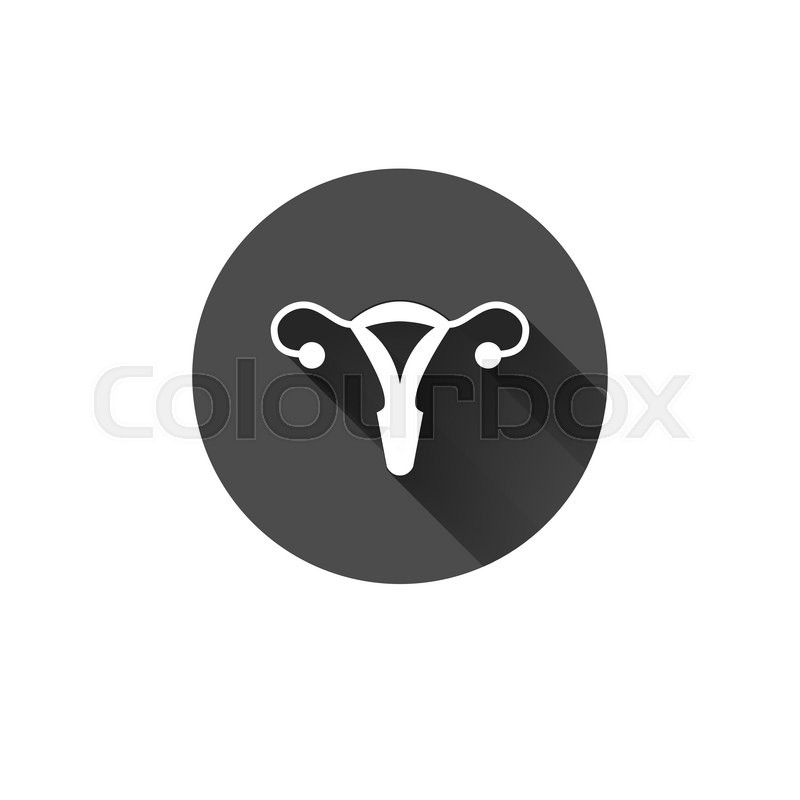 800x800 Vector Uterus Outline Healthcare Gynecology Icon Design Stock