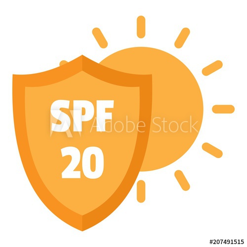500x500 Spf 20 Uv Logo. Flat Illustration Of Spf 20 Uv Vector Logo For Web