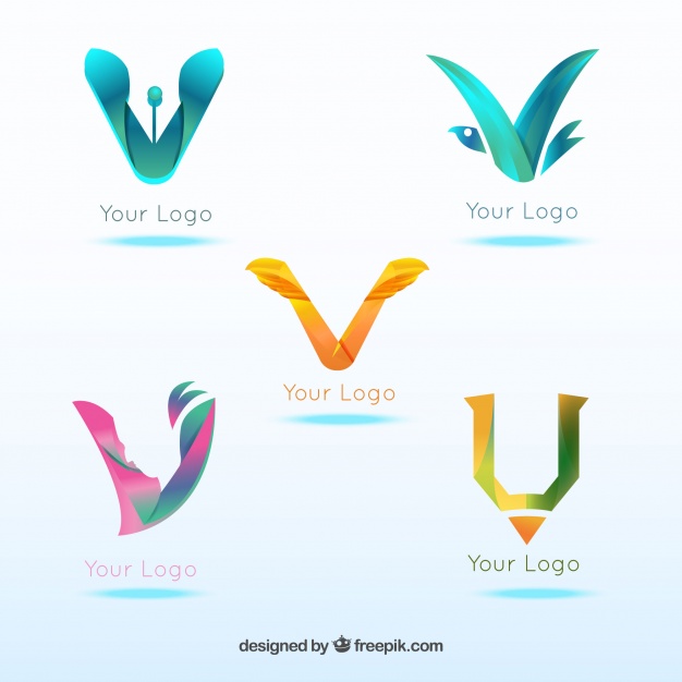 626x626 Colorful Logo Letter V Template Collection Vector Free Download
