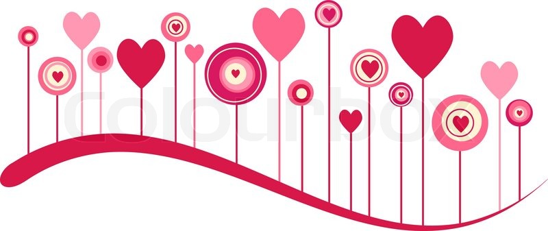 800x337 Cute Vector Valentine Background Stock Vector Colourbox